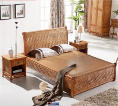Rattan +wood Bed RWB 03