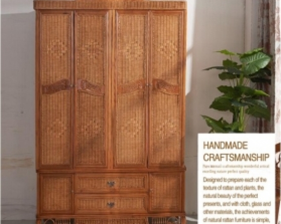 Rattan +wood Bed RWB 05