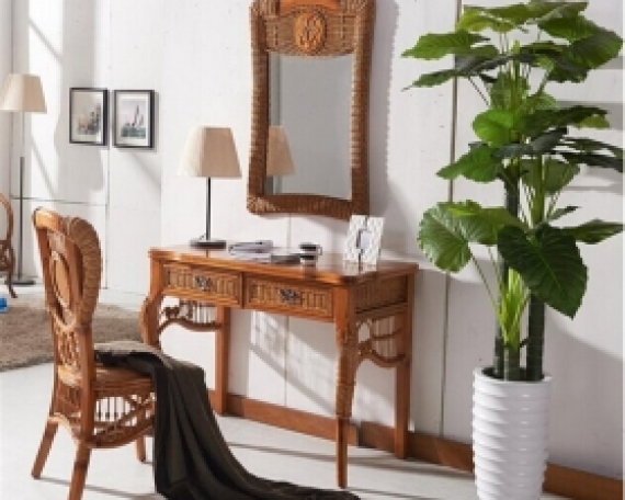 Rattan +wood Bed RWB 07