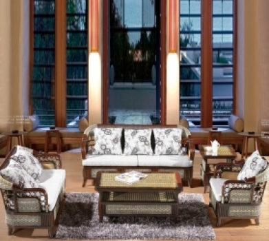 Rattan +wood safa RWSA 10