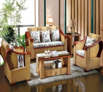 Rattan +wood safa RWSA 12