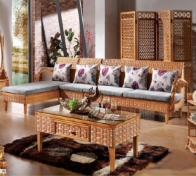 Rattan +wood safa RWSA 16