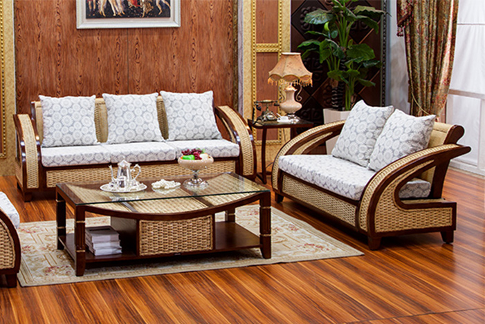 Rattan-and-wood