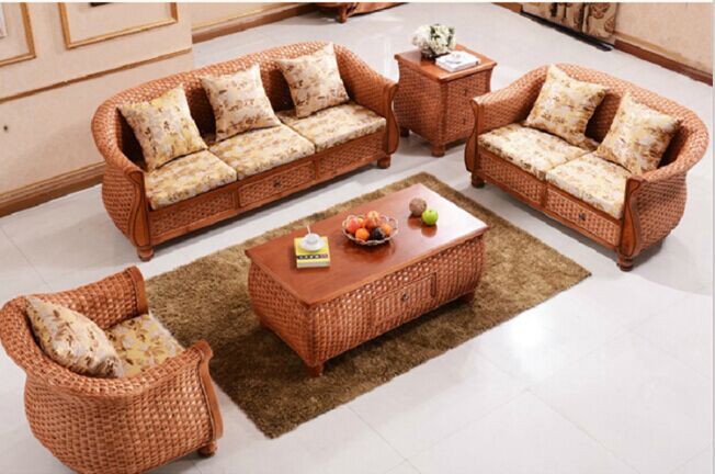 Rattan +wood safa RWSA 13