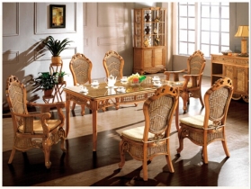 Rattan Wood Dining Set RWDS 01