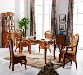 Rattan Wood Dining Set RWDS 05