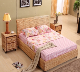 Rattan +wood Bed RWB 01