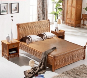 Rattan +wood Bed RWB 03