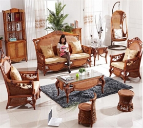 Rattan +wood safa RWSA 17