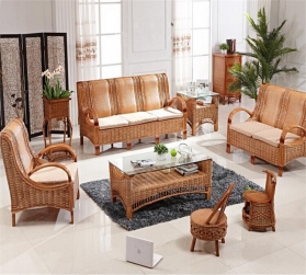 Rattan +wood safa RWSA 18