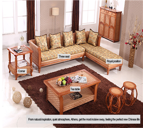 Rattan +wood safa RWSA 20