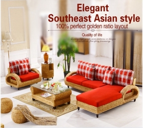 Rattan + Seagrass Sofa series 9